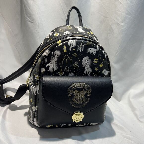 Loungefly Handbags - Loungefly Harry Potter Magical Elements Mini Backpack - Black/Gold/White